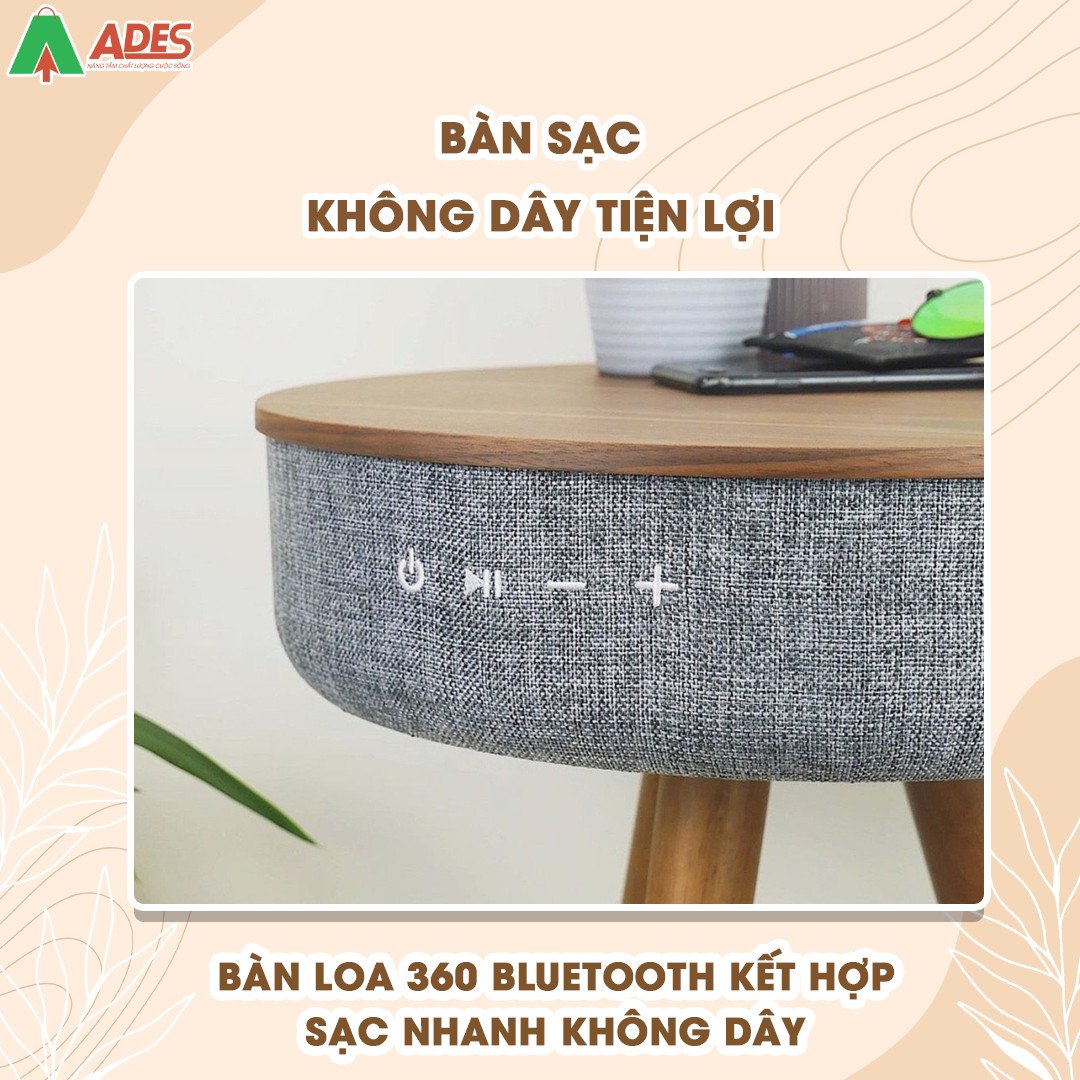 Ban loa 360 bluetooth ket hop sac khong day 