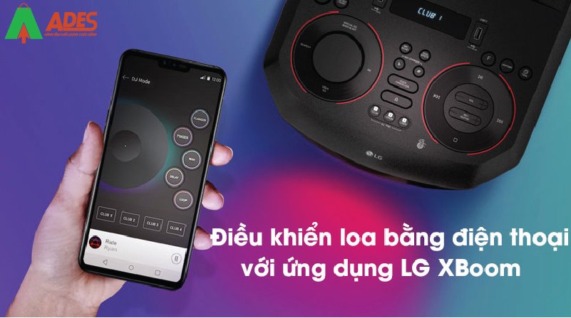 dieu khien de dang Loa Bluetooth Karaoke LG Xboom RN7