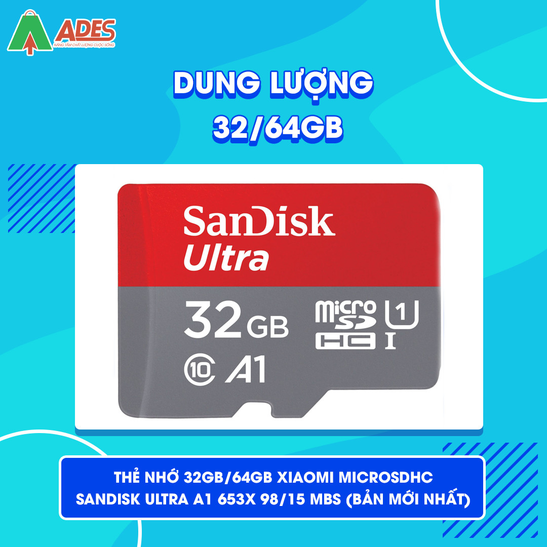 Xiaomi MicroSDHC Sandisk Ultra A1 chat luong