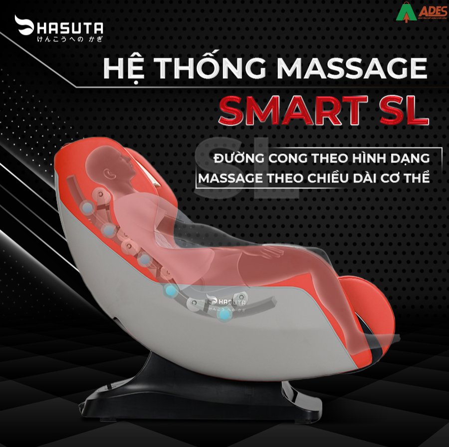 Hasuta HMC 395 co duong ray SL Track massage toan dien