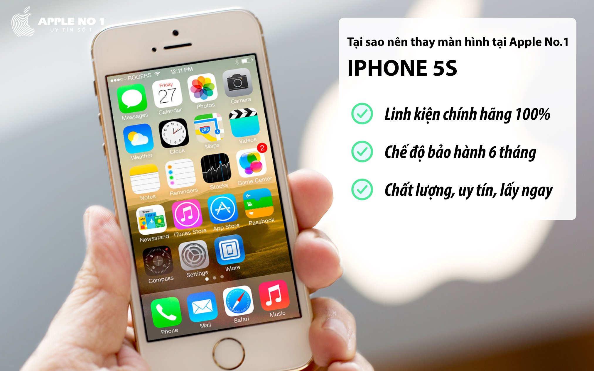 Thay màn hình điện thoại iPhone 5s uy tín, chuyên nghiệp tại Hà Nội